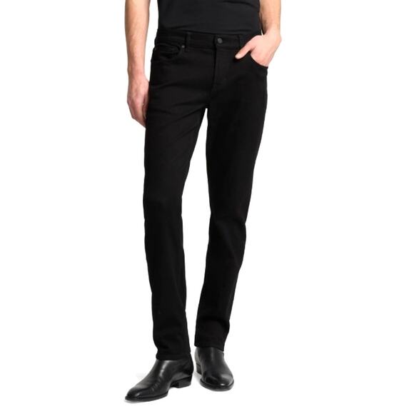7 For All Mankind Other - 7 For all Mankind Men's Black Mid Waist Slimmy Luxe Performance Jeans Size 34